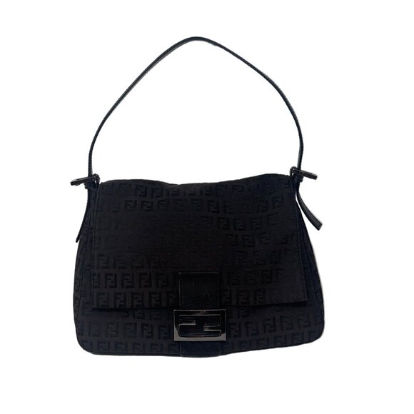 Fendi FF Logo Canvas Should bag - Picture 12 of 13